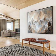 Load image into Gallery viewer, Textured Misty Mountain Abstract Painting DKH466
