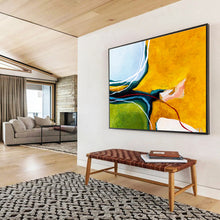 Load image into Gallery viewer, Vibrant Line - Intersect Abstract Painting on Canvas DKH552
