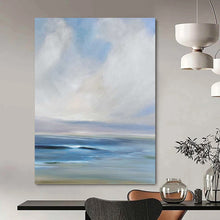 Load image into Gallery viewer, “Dreamy Coastal Hues” Abstract Seaside Painting on Canvas, Serene Beach Art DKH957
