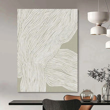 Load image into Gallery viewer, “Linear Flow in Grey” - Grey, White Abstract Line Art on Canvas DKH1119
