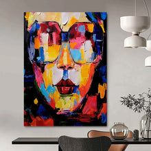 Load image into Gallery viewer, “Colorful Abstract Portrait” - Pop - Art Inspired Art on Canvas DKH1652
