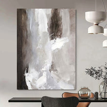 Load image into Gallery viewer, Monochrome Abstract Brushstrokes Abstract Canvas Painting, Nice for Contemporary Bedroom &amp; Minimalist Gallery LargeART1118
