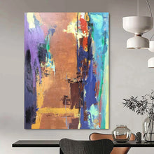 Load image into Gallery viewer, Colorful Chaos - Vivid Abstract Acrylic, Perfect for Bohemian - Style Living Rooms and Artistic Cafes DTP036
