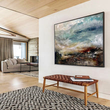 Load image into Gallery viewer, Dynamic Coastal Abstraction Abstract acrylic painting DLZ015
