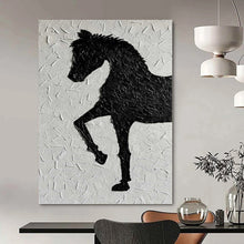 Load image into Gallery viewer, Textured Black Horse Silhouette Acrylic Art, Ideal for Rustic - Modern Living Room &amp; Equestrian - Inspired Study LargeART1079
