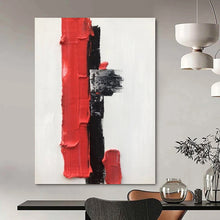 Load image into Gallery viewer, “Color Block Energy” – Thick red, black, and gray blocks, vertical and horizontal forms DTP390

