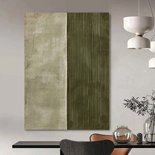 Load image into Gallery viewer, Oversized Hand - painted Split Textured Neutrals Acrylic Art for Minimalist Bedrooms LargeART0218
