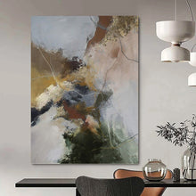 Load image into Gallery viewer, “Earth - Toned Abstract Fusion” Abstract Painting on Canvas, Modern Lounge Decor DKH1004
