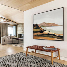 Load image into Gallery viewer, Minimalist Landscape Abstract Painting on Canvas - “Coastal Calm” DKH729
