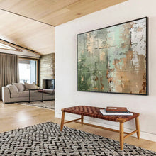 Load image into Gallery viewer, Earthy Green and Brown Textured Abstract Abstract acrylic painting DLZ107
