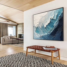 Load image into Gallery viewer, Ocean Waves “Textured Tide” Painting on Canvas, Impasto Maritime Art DKH872
