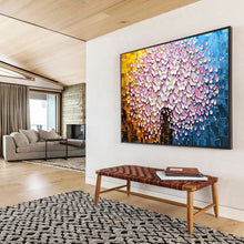 Load image into Gallery viewer, “Pink Blossom Tree” - Textured Floral Abstract Acrylic, Ideal for Bedroom and Conservatory DLZ231
