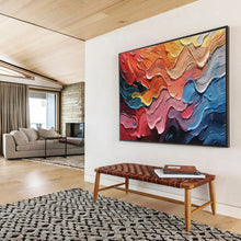 Load image into Gallery viewer, Colorful Swirl “Vibrant Rhythm” Painting on Canvas, Abstract Expression Art DKH823
