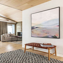 Load image into Gallery viewer, Pastel - Hued Mountain Landscape Abstract acrylic painting DLZ129
