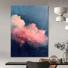 Load image into Gallery viewer, Dramatic Pink &amp; Blue Cloud Abstract, Ideal for Bold Living Room &amp; Creative Studio LargeART1976
