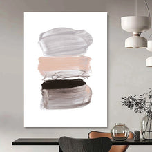 Load image into Gallery viewer, Pastel Stacked Strokes – Soft Grays, Pinks, and Dark Accents DTP184
