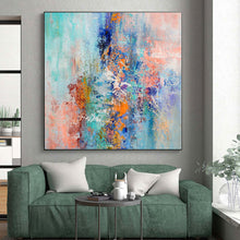 Load image into Gallery viewer, Hand - painted Substantial Pastel - Hued Abstract Composition Acrylic Art for Charming Home Offices LargeART0013
