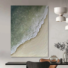 Load image into Gallery viewer, Large - Scale Hand - painted Coastal Textured Beach Acrylic Art for Seaside - Themed Living Rooms LargeART0134
