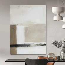 Load image into Gallery viewer, White, Black &amp; Gold Minimalist Abstract, Ideal for Modern Home Office &amp; Sleek Dining Room LargeART1477
