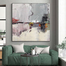 Load image into Gallery viewer, Large - Scale Gray - Colorful Abstract Landscape Art for Modern Hotel Lobby &amp; Creative Office LargeART0402

