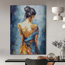 Load image into Gallery viewer, Impressionistic Woman in Colorful Dress Painting, Ideal for Bohemian Living Room &amp; Art - Lover’s Bedroom LargeART1909
