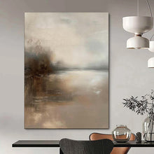 Load image into Gallery viewer, Neutral - Toned Misty Landscape Abstract Painting, Perfect for Minimalist Study &amp; Calming Spa LargeART1874
