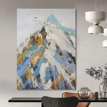 Load image into Gallery viewer, “Majestic Mountain Peaks” Abstract Impasto Landscape Painting on Canvas, Bold Decor DKH955
