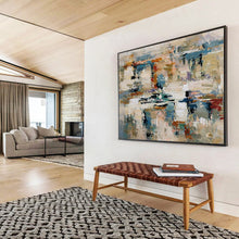 Load image into Gallery viewer, Colorful Chaos of Abstract Shapes Abstract acrylic painting DLZ012
