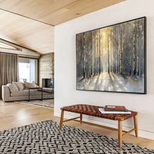 Load image into Gallery viewer, Golden Forest “Mystic Pathway” Painting on Canvas, Enchanted Landscape Art DKH802
