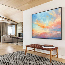 Load image into Gallery viewer, Soft Sunset Sky Abstract Painting for Minimalist Living Room &amp; Serene Bedroom DKH116

