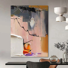Load image into Gallery viewer, Abstract Pastel &amp; Black Composition – Bold Oil Study DTP270
