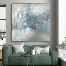 Load image into Gallery viewer, Enormous Light Blue Abstract Bloom Acrylic for Elegant Dining Room LargeART0297
