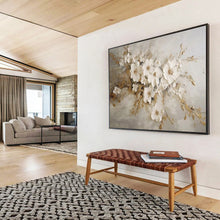 Load image into Gallery viewer, 3D - Textured Floral Abstract Painting for Luxury Bedroom &amp; Elegant Event Space DKH250
