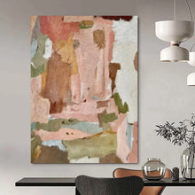 Load image into Gallery viewer, Soft Color - Block Abstract Art, Suited for Calm Nursery &amp; Minimalist Café LargeART2285
