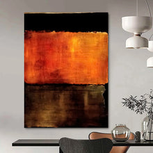 Load image into Gallery viewer, “Textured Orange and Brown Abstract” - Mixed - Media Abstract Art on Canvas DKH1612
