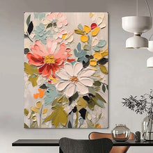 Load image into Gallery viewer, Colorful Textured Floral Abstract Art, Perfect for Cheerful Kitchen &amp; Bright Sunroom LargeART2128
