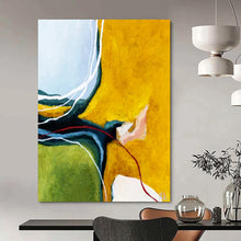 Load image into Gallery viewer, Bold Color - Block Abstract with Lines - Ideal for Modern Living Room &amp; Art - Lovers’ Den LargeART2387
