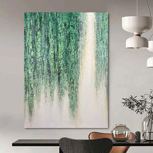 Load image into Gallery viewer, “Hanging Green Vines” - Nature - inspired Abstract Art on Canvas DKH1506
