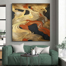 Load image into Gallery viewer, Golden - Wave Abstract Acrylic for Luxury Bedroom &amp; High - End Restaurant LargeART0822
