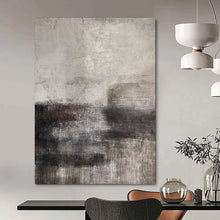 Load image into Gallery viewer, Gray and Black Textured Abstract Art for Modern Office Waiting Room &amp; Edgy Home Theater LargeART0961

