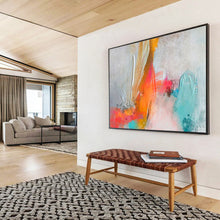 Load image into Gallery viewer, Textured Abstract Painting with Bright Accents for Modern Office &amp; Art - Lovers’ Den DKH207
