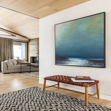 Load image into Gallery viewer, Hazy Sea &amp; Sky Abstract Painting for Minimalist Home &amp; Calm Waiting Room DKH107
