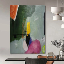 Load image into Gallery viewer, Color - Blocked Abstract Painting - Perfect for Eclectic Home Office &amp; Bold Dining Area LargeART1405
