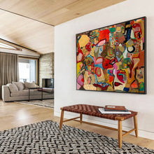 Load image into Gallery viewer, “Colorful Abstract Gathering” - Eclectic Abstract Acrylic, Good for Community Space and Living Room DLZ240
