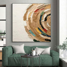 Load image into Gallery viewer, Colorful Textured Circle Acrylic Art - Suited for Bohemian - style Studio &amp; Vibrant Breakfast Nook LargeART0663
