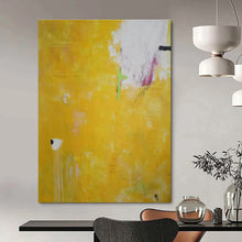 Load image into Gallery viewer, Bright Yellow Abstract Painting - Suited for Sunny Kitchen &amp; Cheerful Entryway LargeART1407
