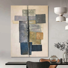 Load image into Gallery viewer, “Textured Black Form: Abstract Minimalism” Abstract Painting on Canvas, Modern Gallery Decor DKH1051
