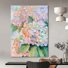 Load image into Gallery viewer, Pastel &amp; Gold Floral Abstract Painting, Ideal for Bright Bathroom &amp; Charming Bedroom LargeART2111
