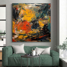 Load image into Gallery viewer, Grand Hand - painted Dynamic Color Abstract Chaos Acrylic Art for Art - Loving Game Rooms LargeART0240
