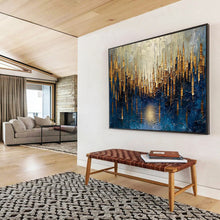 Load image into Gallery viewer, Golden Forest Abstract Acrylic painting DLZ157
